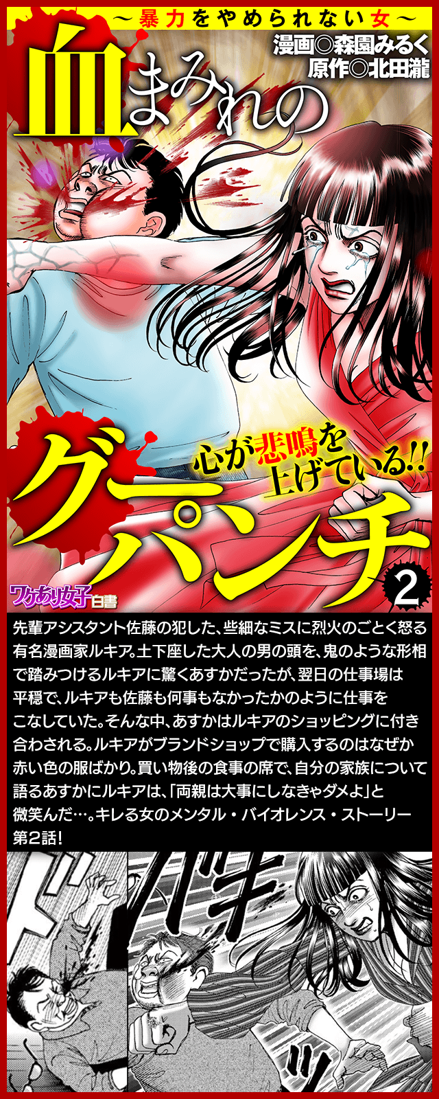『血まみれのグーパンチ〜暴力をやめられない女〜　vol.2』森園みるく・北田瀧